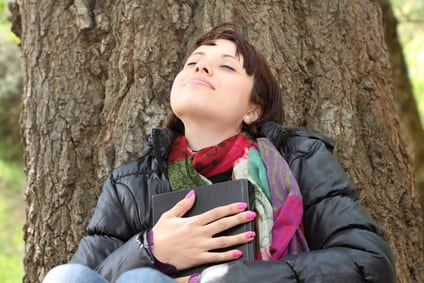 Girl Holding Bible Close